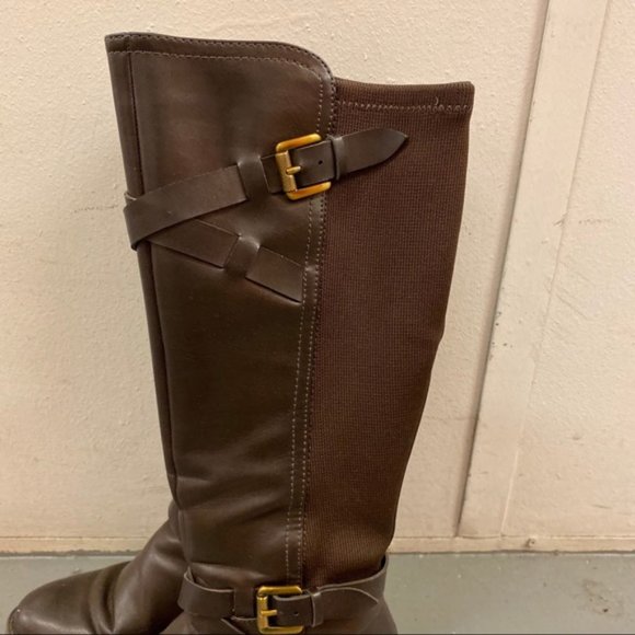 Franco Sarto boot knee high Stretch back for wider calf/ jeans - Picture 4 of 7